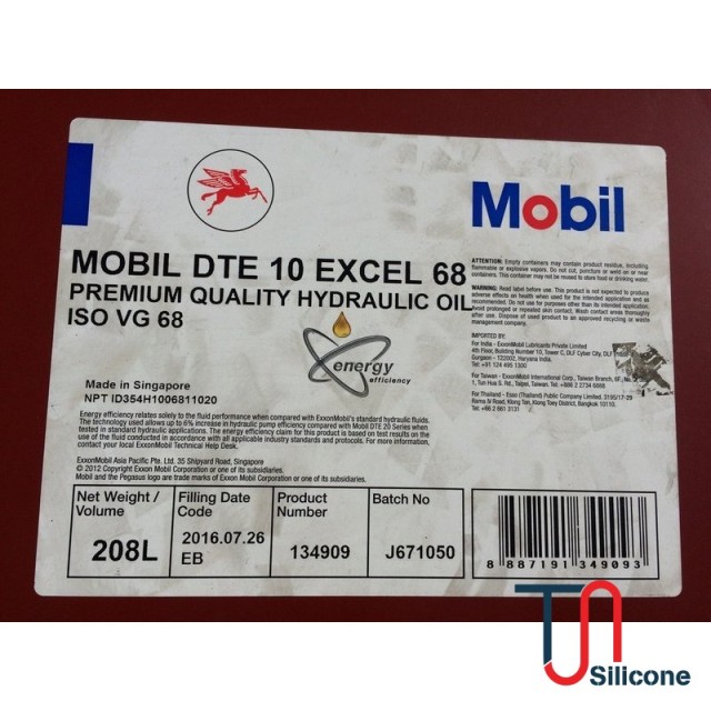 Dầu thủy lực Mobil DTE 10 Excel 68 208L
